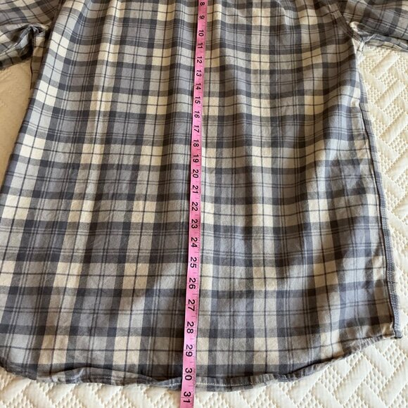 Carhartt Mens SZ M Loose Fit Flannel Heavyweight Gray Brown Plaid Workwear - Picture 8 of 10